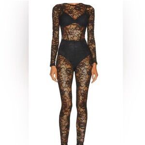 Victoria's Secret Black Lace Bodysuit